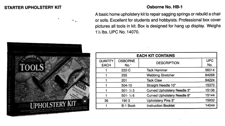 C.S. Osborne Starter Upholstery Kit